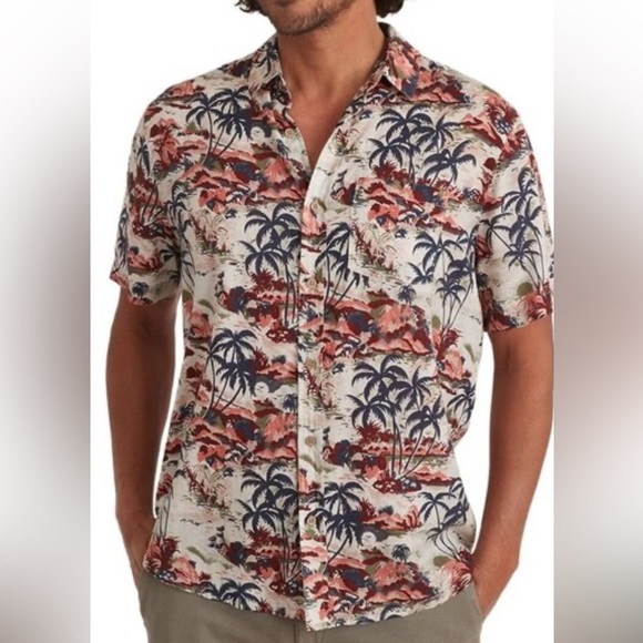 Marine Layer Other - Marine Layer Tropical Lightweight Linen Shirt- Size: L